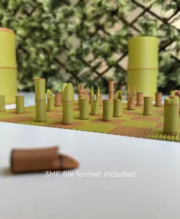 Zen Chess, portable travel chess set. 3d model