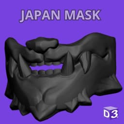 MÁSCARA JAPONESA 3d model
