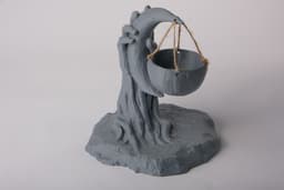 Sculptural Hand Hanging Pot — Unique Home Decor 3d model