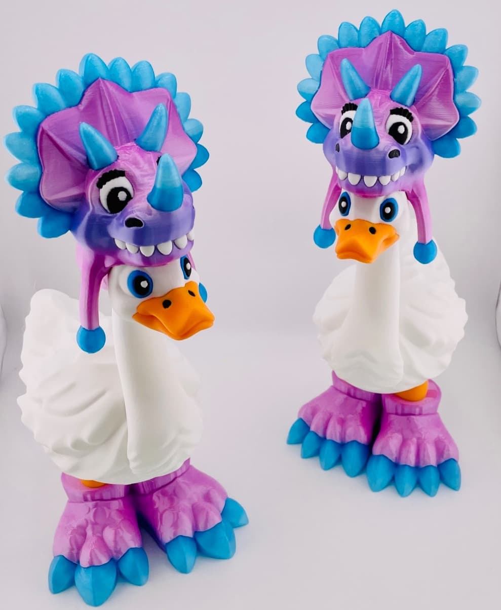 Triceratops Outfit Goose Gear for Porch Goose 3d model