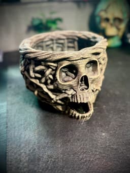 Skull weaved basket 3d model