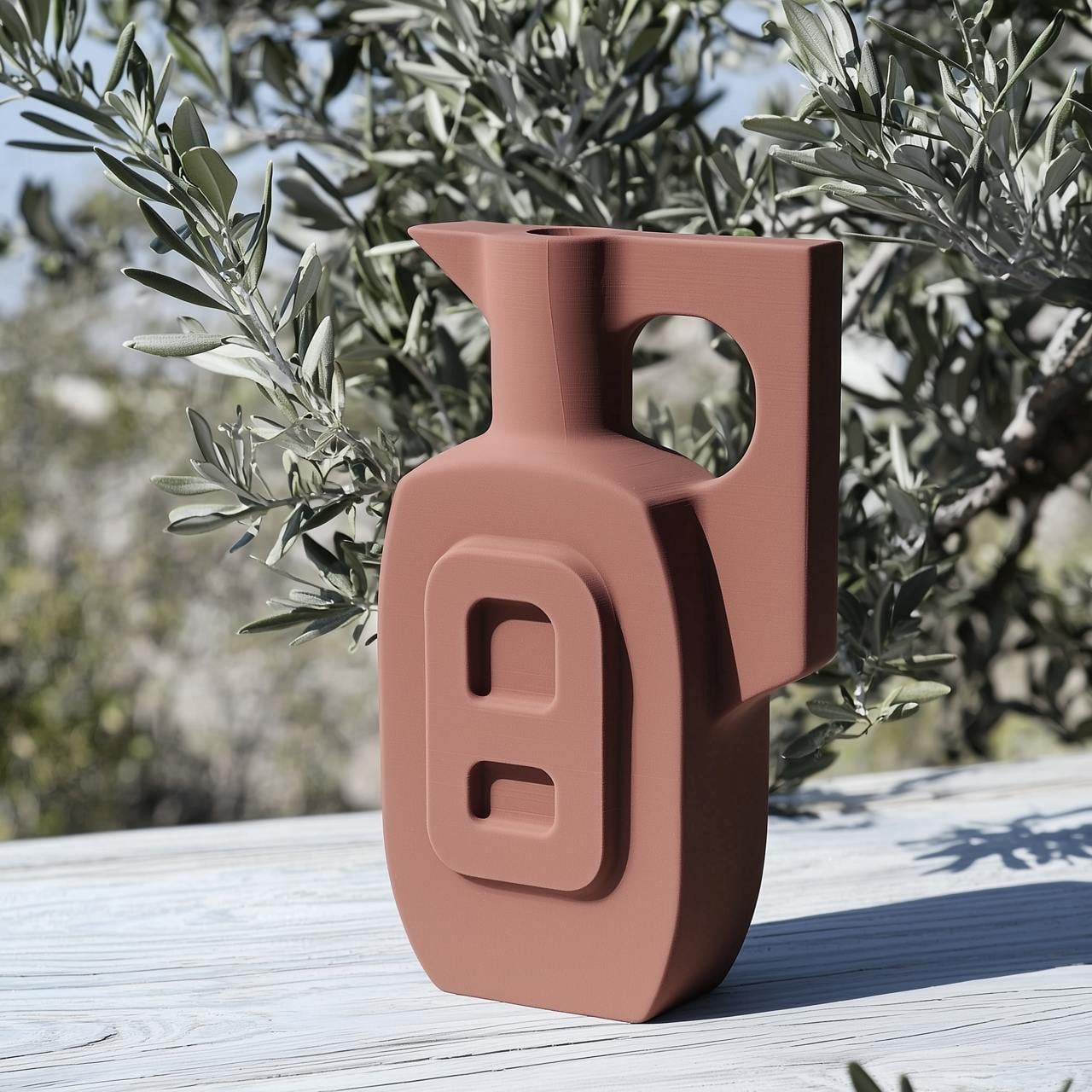 Loopform Vase – Geometric Retro Minimalist Home Decor 3d model