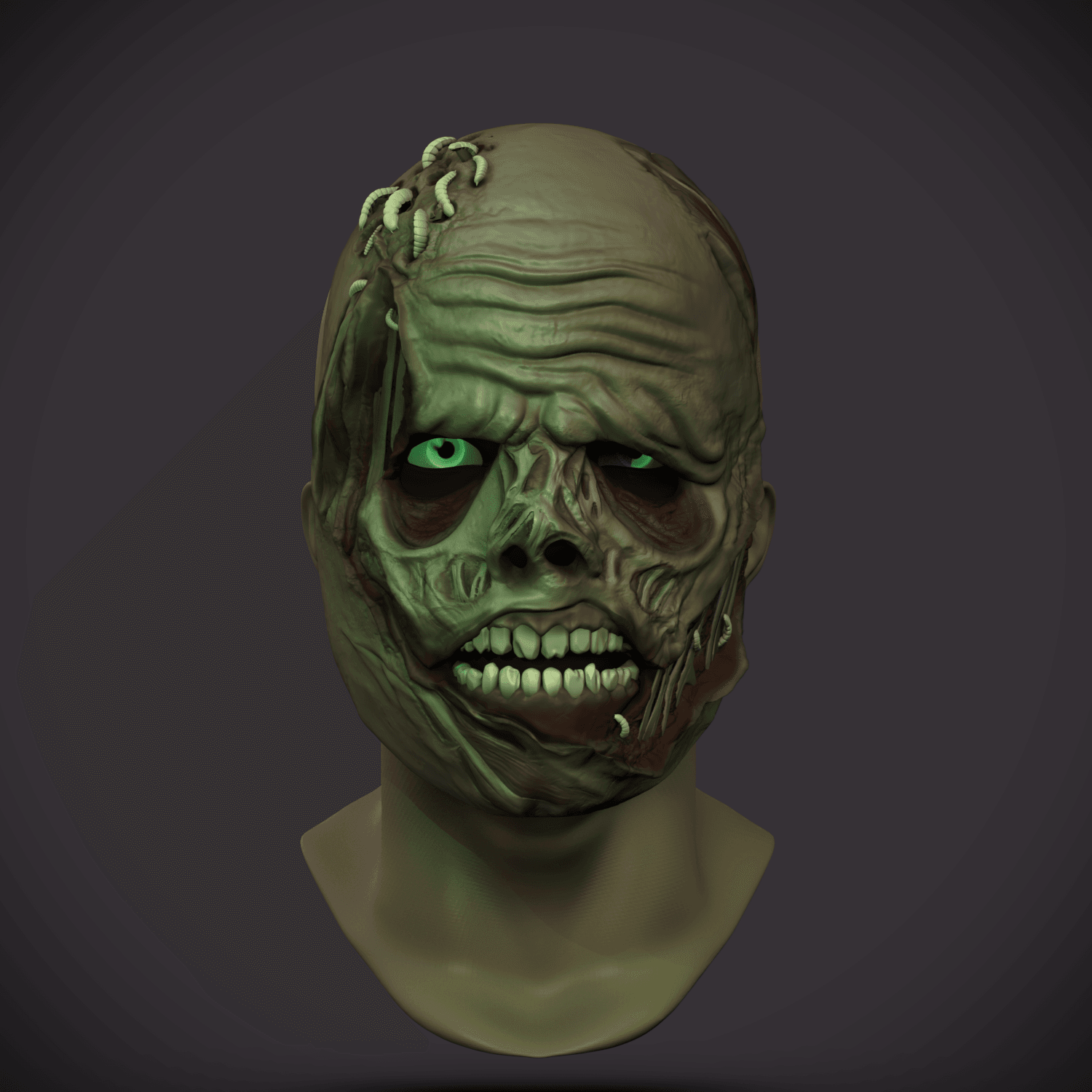 Zombie Mask -"Zombie" (Sculptober Day5) 3d model