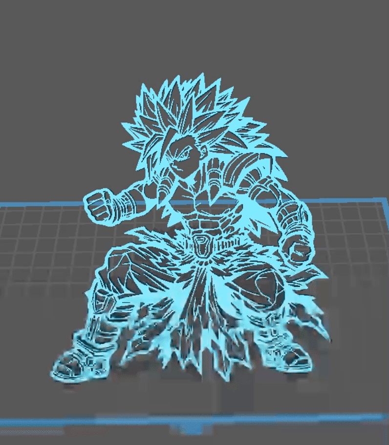San Goku Saiyan - Wall Art 3d model