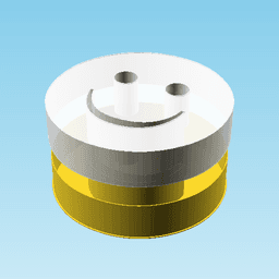 BLACK SMILING FACE, nestable box (v1) 3d model