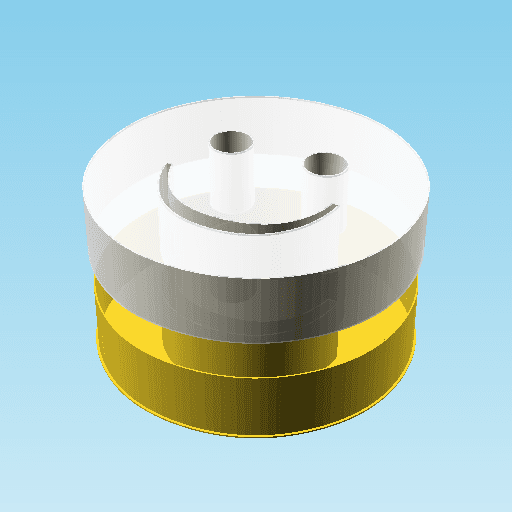 BLACK SMILING FACE, nestable box (v1) 3d model