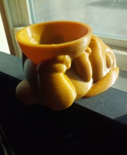 Prints great. Well done.
DaVinci 1.0
Klipper
Polymaker Metallic Gold PLA
.4 nozzle
.26 layer height
.9 line width
40% grid infil
15mm/s outer wall 3d model