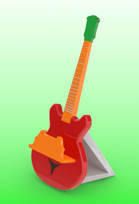 Cell Phone Stand Guitar #JuneTunes 3d model