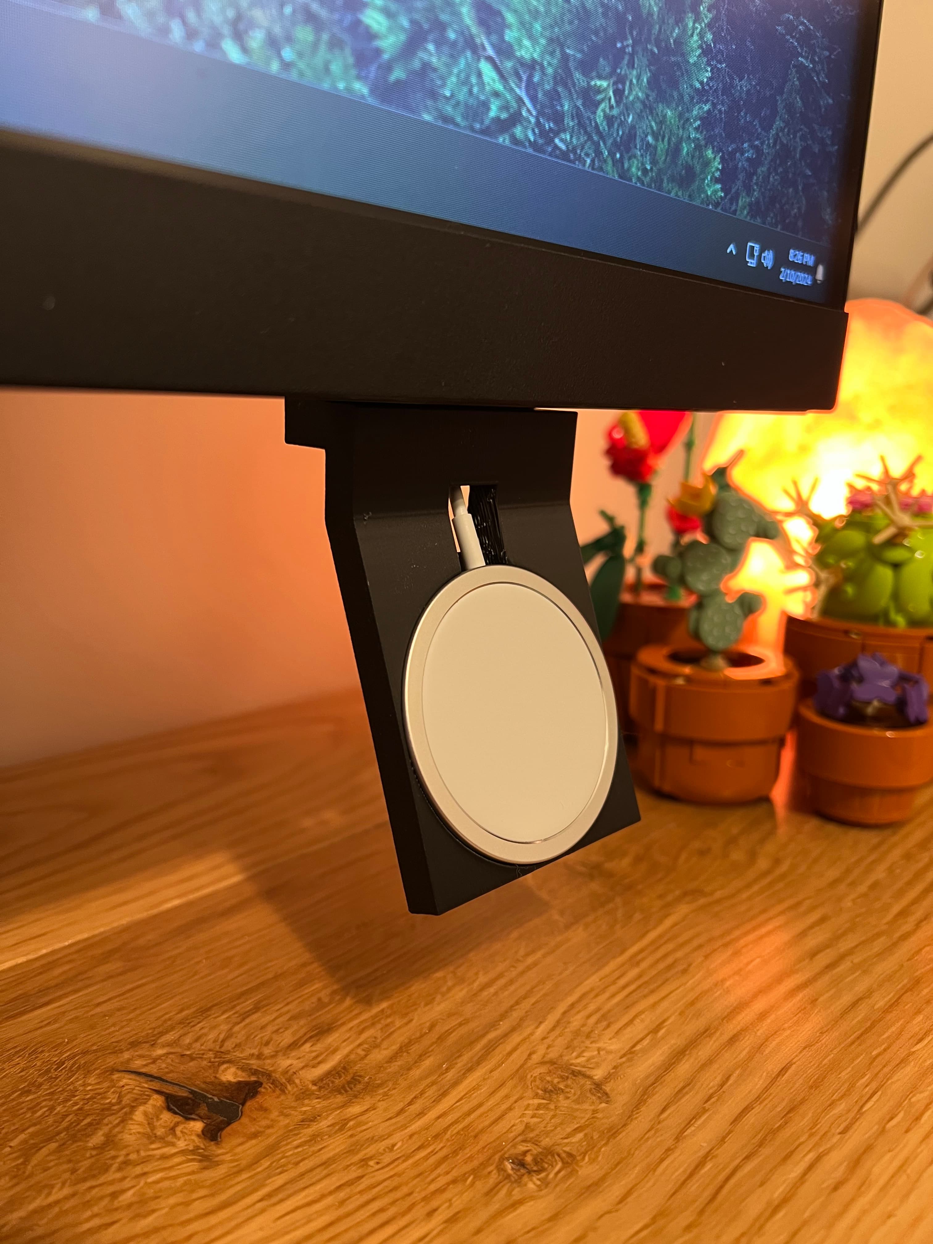 Under Computer Monitor Storage Magsafe Under Monitor Mount - 3D model by ben.smallwood98 on Thangs