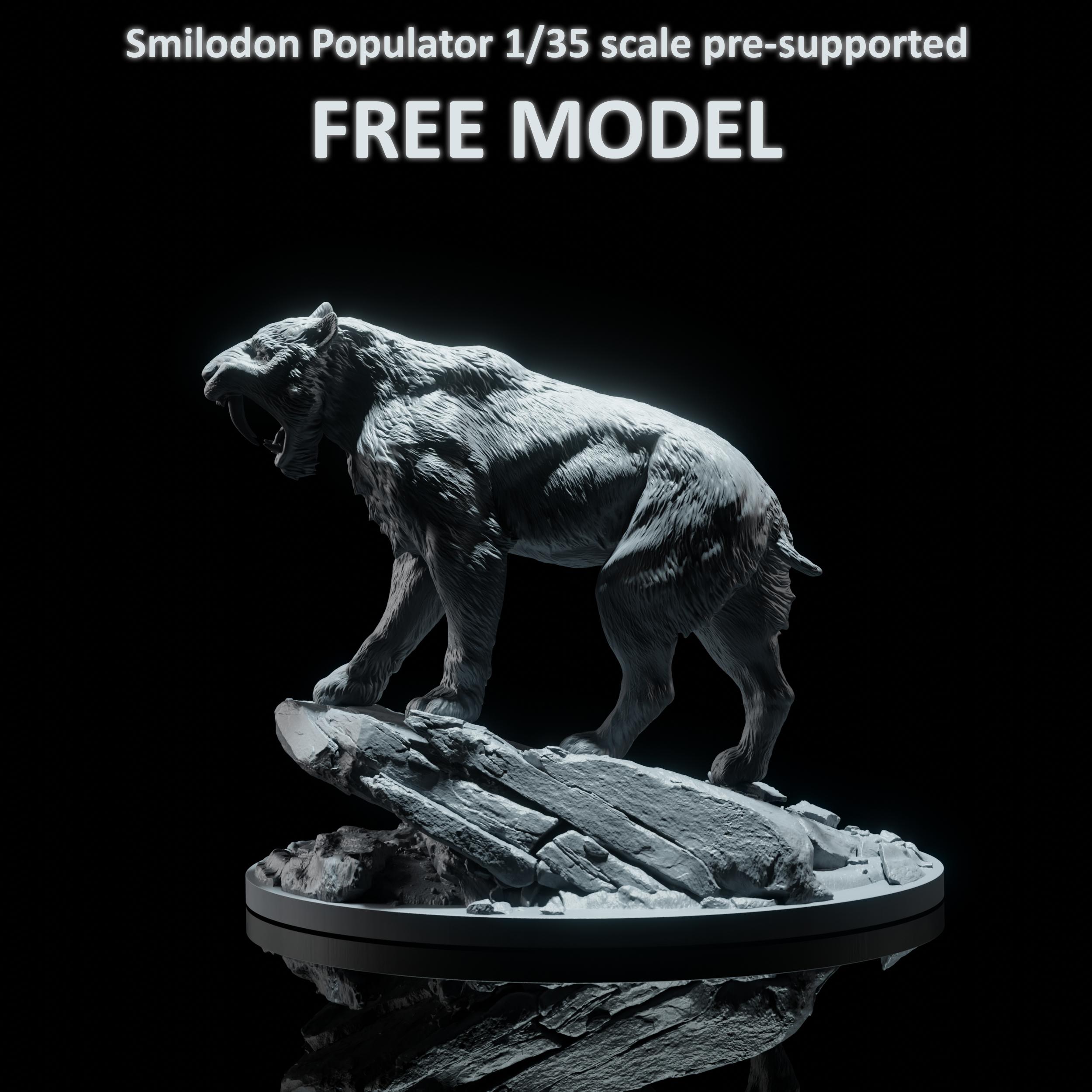 Smilodon Populator Free  3d model