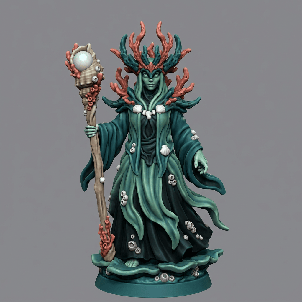 Iris and Orin - Coral Crown Oracle STL - Sunken Coral Cult 3d model