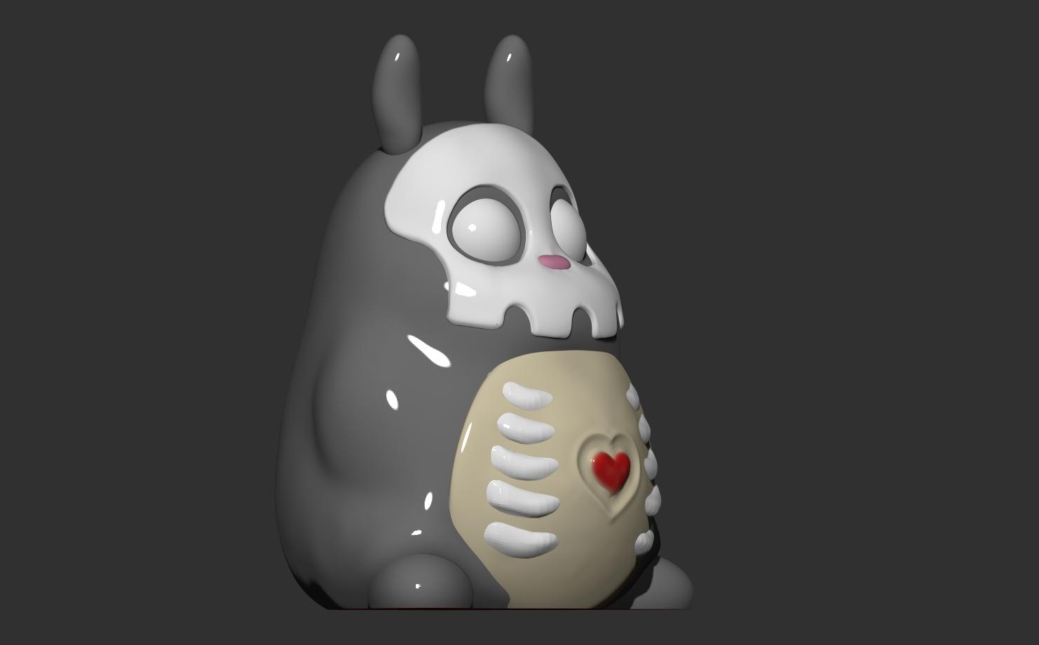 Chibi Totoro - Halloween Edition 3d model