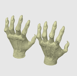 Demon Hand Wall Mounted Headset Holder 3d model
