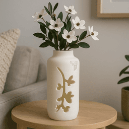 Floral Cutout Vase — Minimalist Modern Decor 3d model