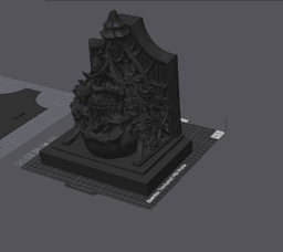 skull and rose shelf.3mf 3d model