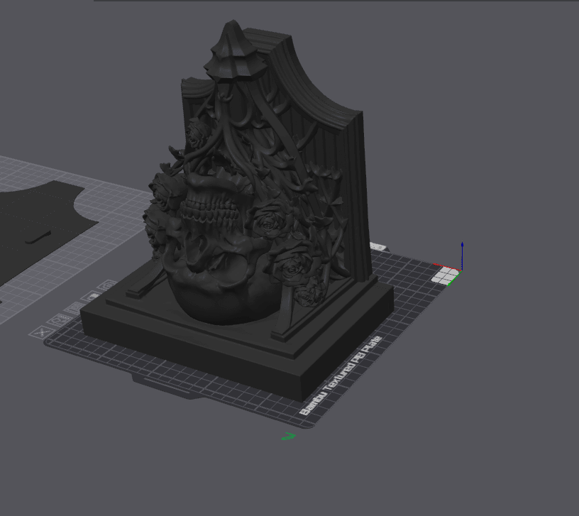 skull and rose shelf.3mf 3d model