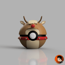 Rudolph the Red-Nosed Reindeer Pokeball 3d model