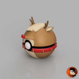 Rudolph the Red-Nosed Reindeer Pokeball 3d model