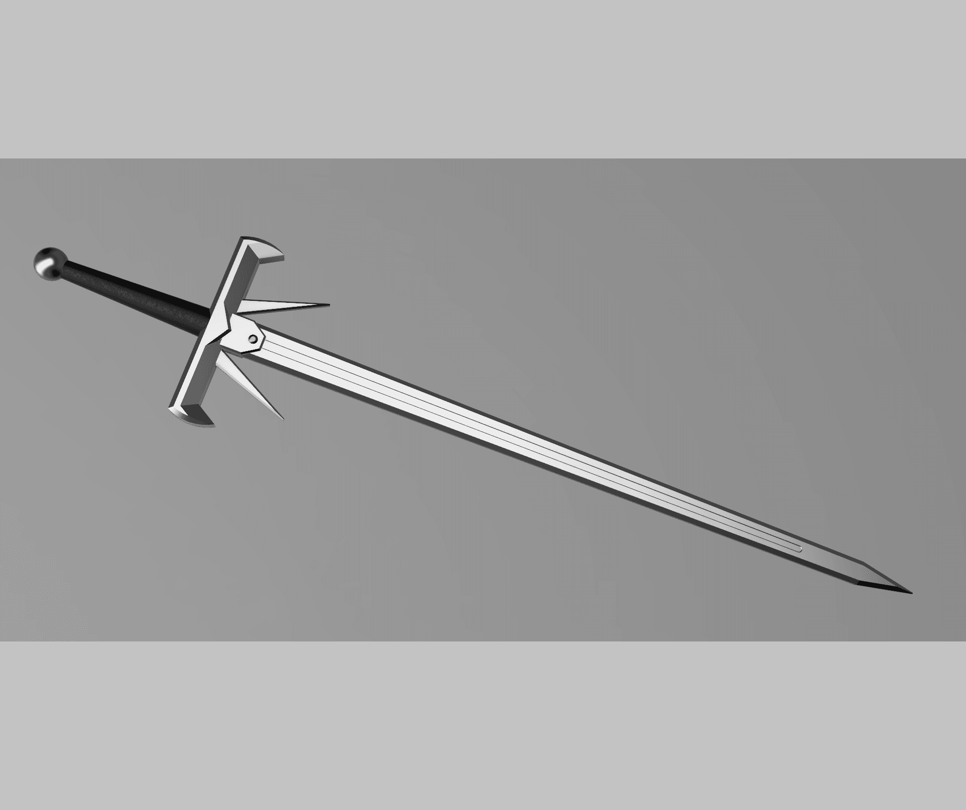 FULL SIZE Kurgan Inspired Replica Cosplay Sword from the Highlander Movie 3d model