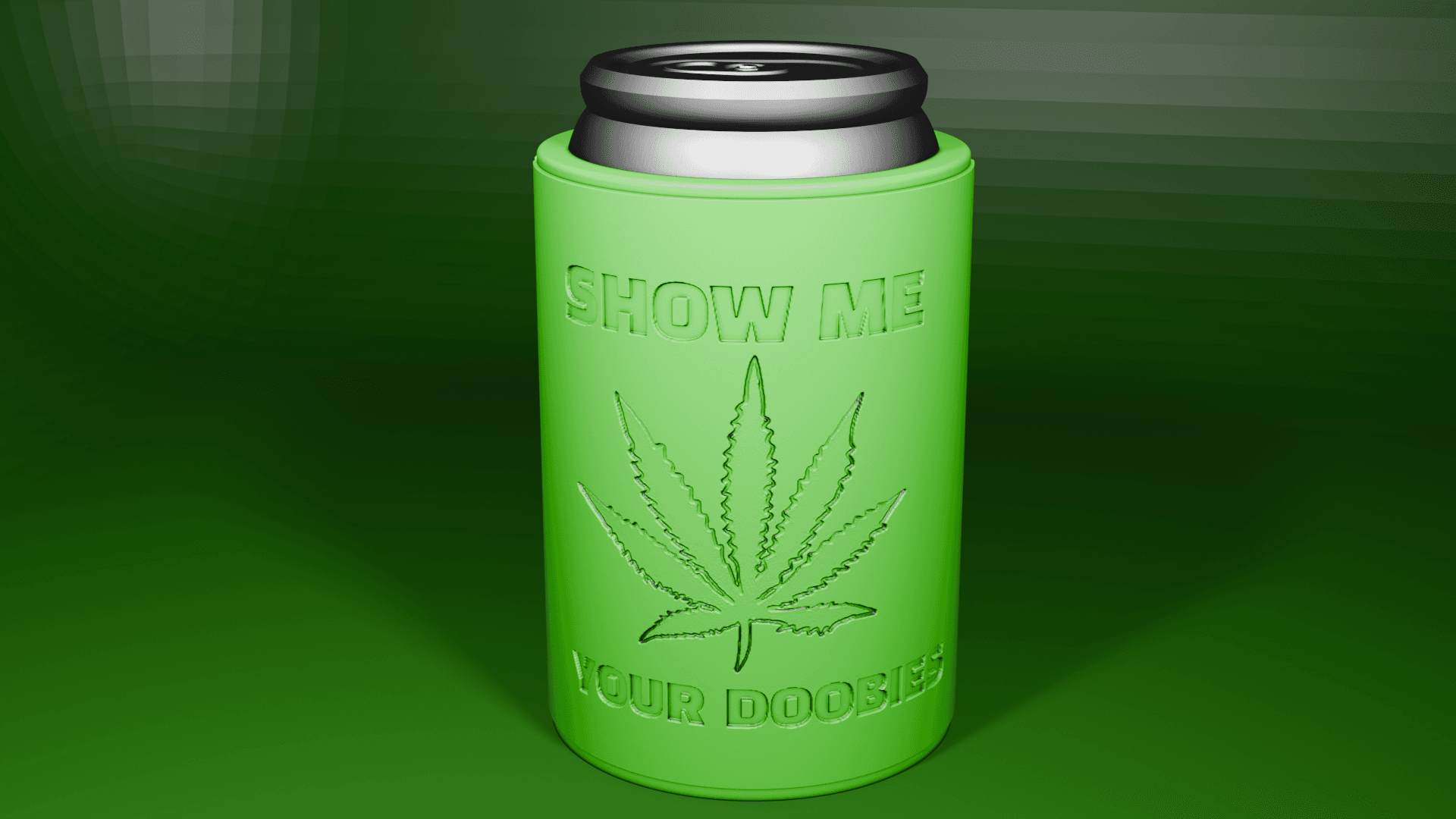 Show Me Your Doobies Beer Can Holder 3d model
