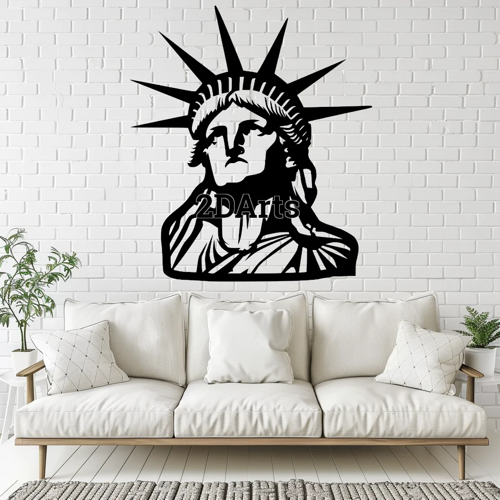Statue of Liberty 2D Wall Art/Window Art - Digital STL & SVG Files for 3D Printing and Laser Cutting 3d model