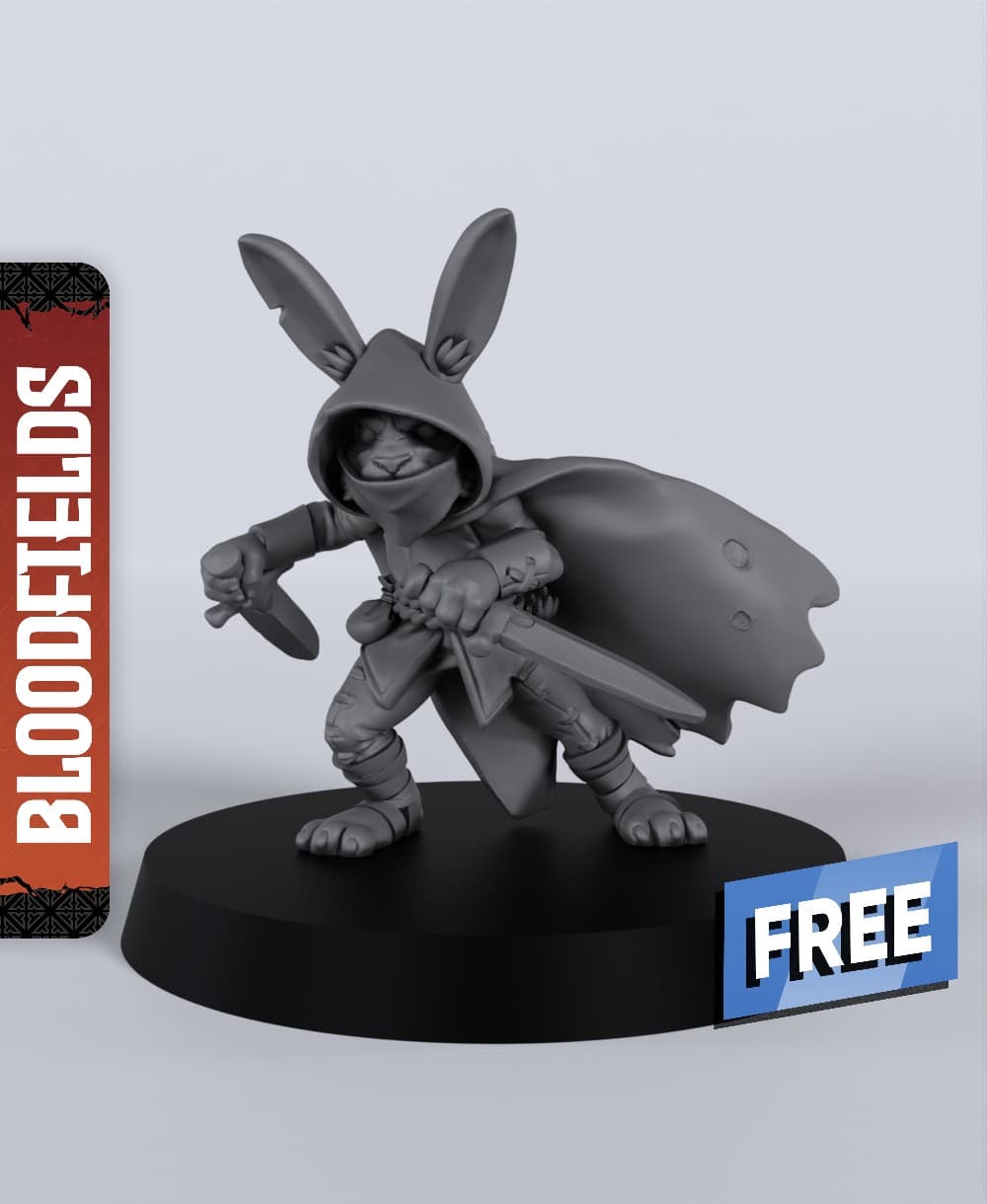 Bunnaby - With Free Dragon - 5e DnD Inspired for RPG and Wargamers 3d model