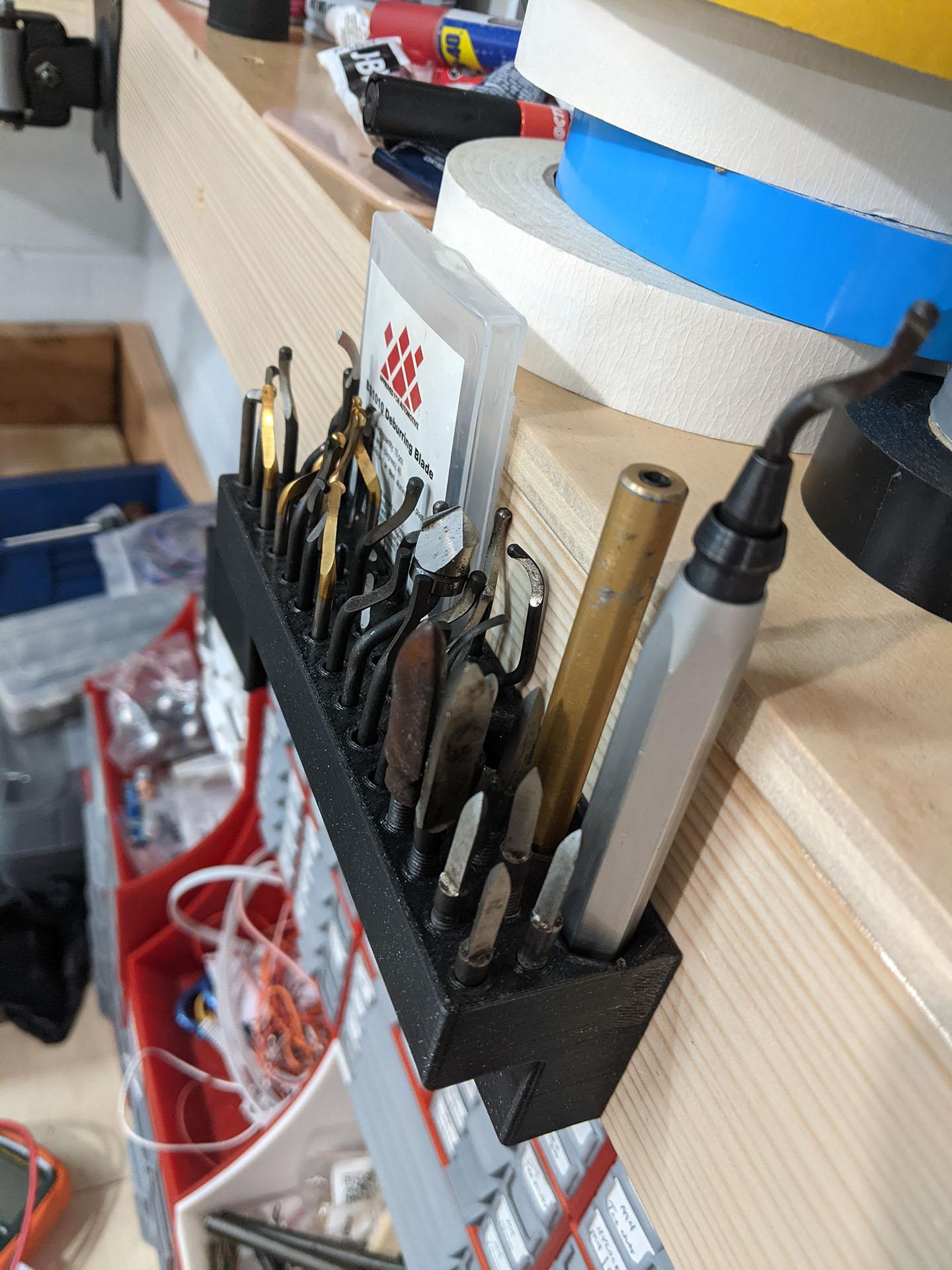 Deburring tool storage and holder 3d model