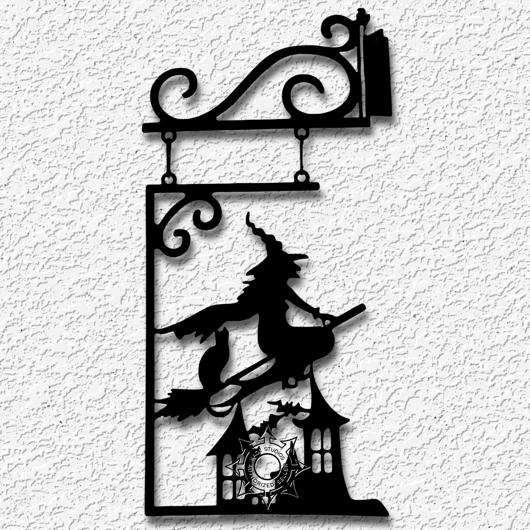 witch scroll wall art gothic halloween decor 3d model