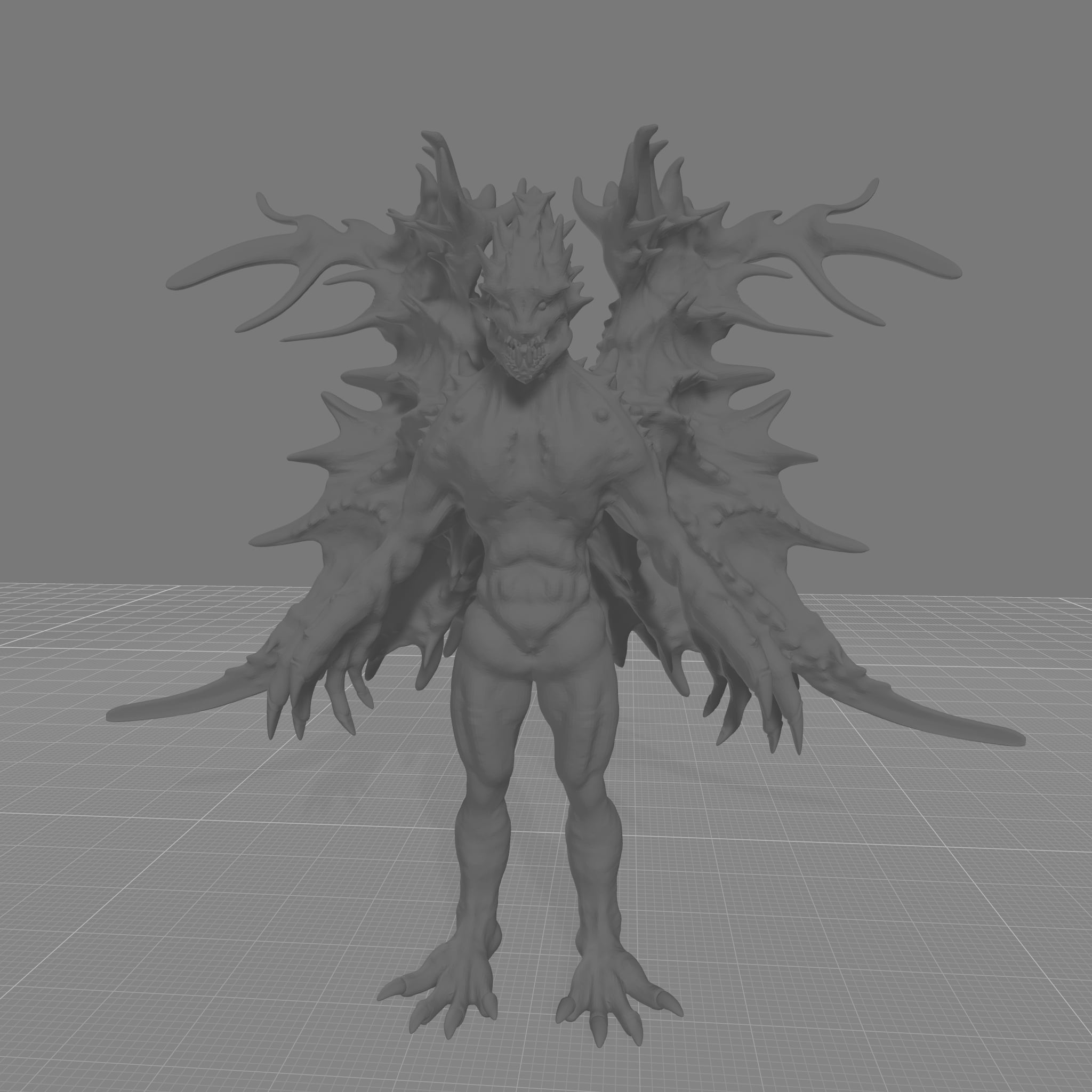 Intricate Winged Dragon 3d model