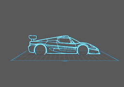 Ferrari - F50 GT Wall Art 3d model