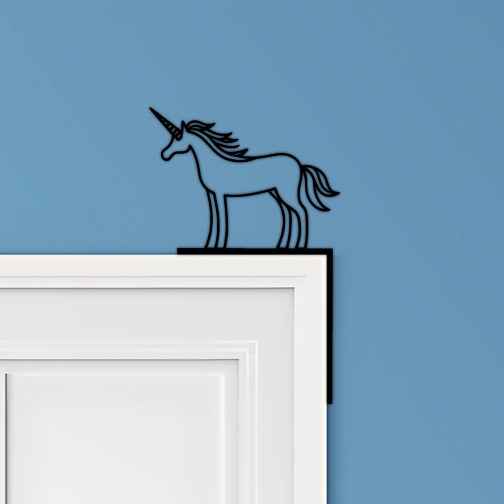 Unicorn Door Corner Decor 3d model