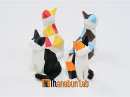 Low Poly Cat Magnet Puzzle (No supports, no AMS) 3d model