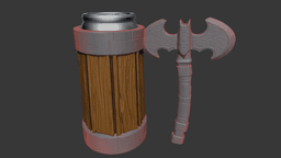 Batman Bat-Axe Can Koozie 3d model