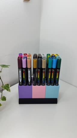 Modular Markers Organizer - Customizable 3D-Printed Pen Holder and Desk Organizer 3d model