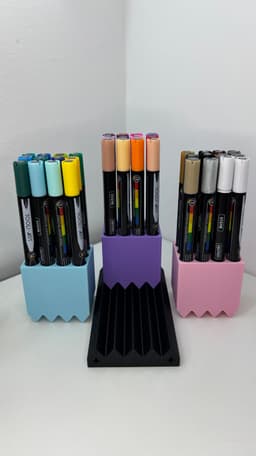 Modular Markers Organizer - Customizable 3D-Printed Pen Holder and Desk Organizer 3d model