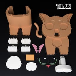 CAT GLASSES HOLDER V2 3d model