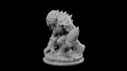 Tideworn Shell Golem STL - Coastal Guardian Printable Statue 3d model