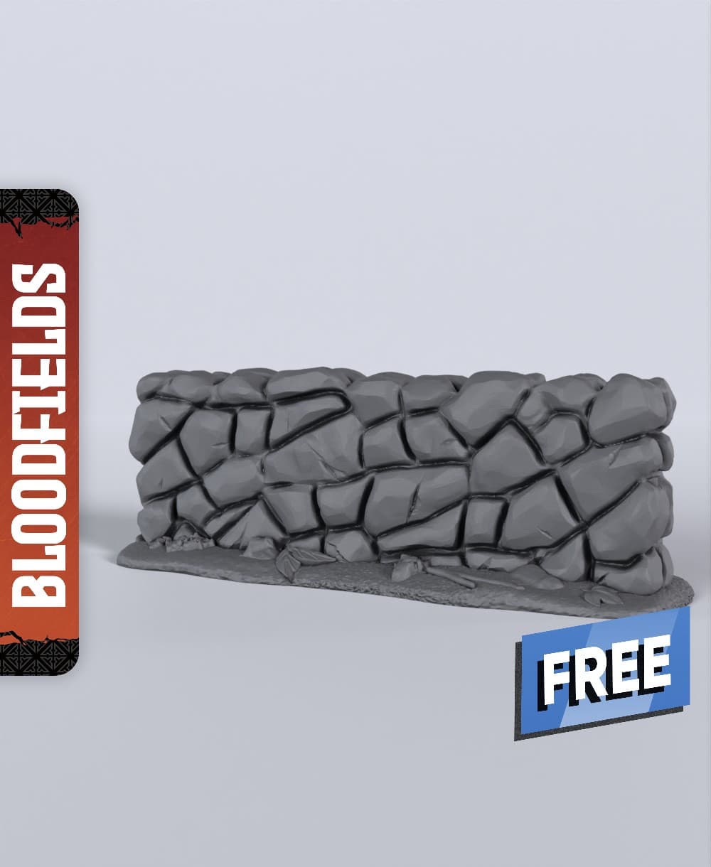 Small Fence - With Free Dragon - 5e DnD Inspired for RPG and Wargamers 3d model