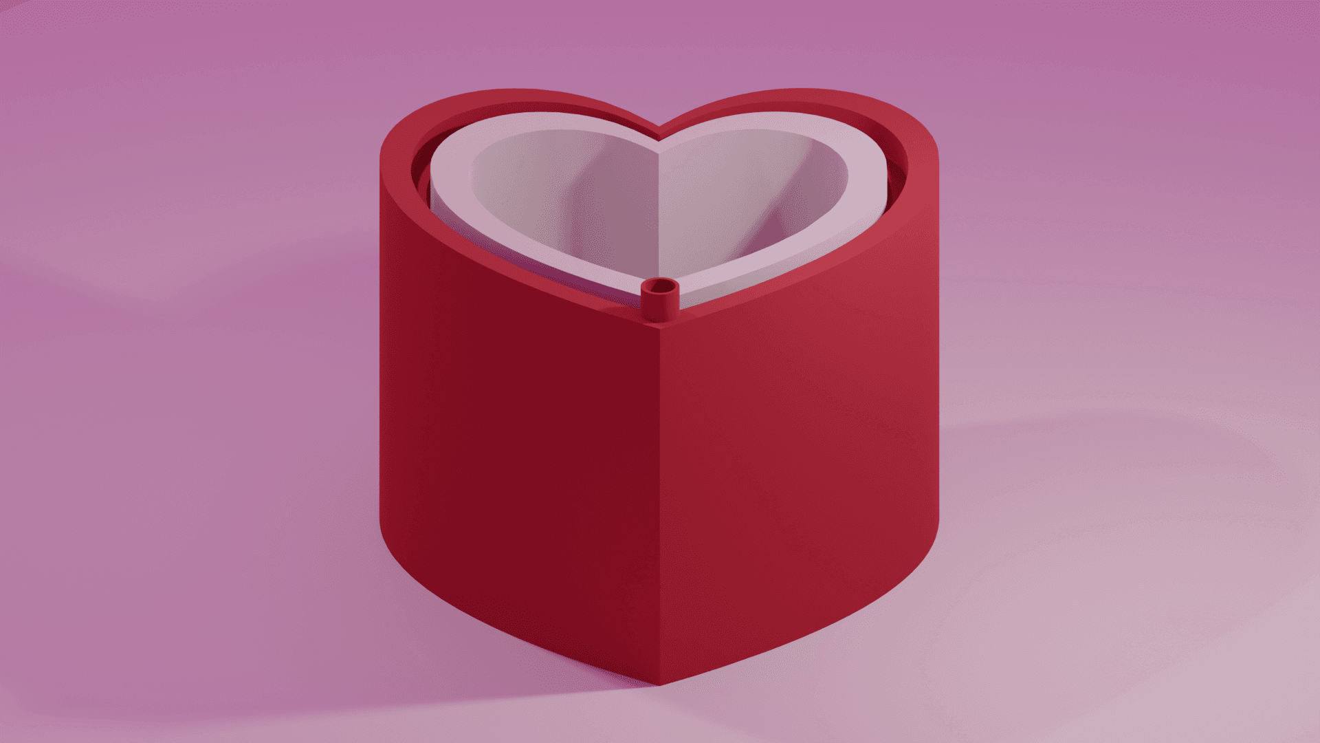 The Self Fulfilling Heart - Remix of Simple Heart Box with Lid 3d model