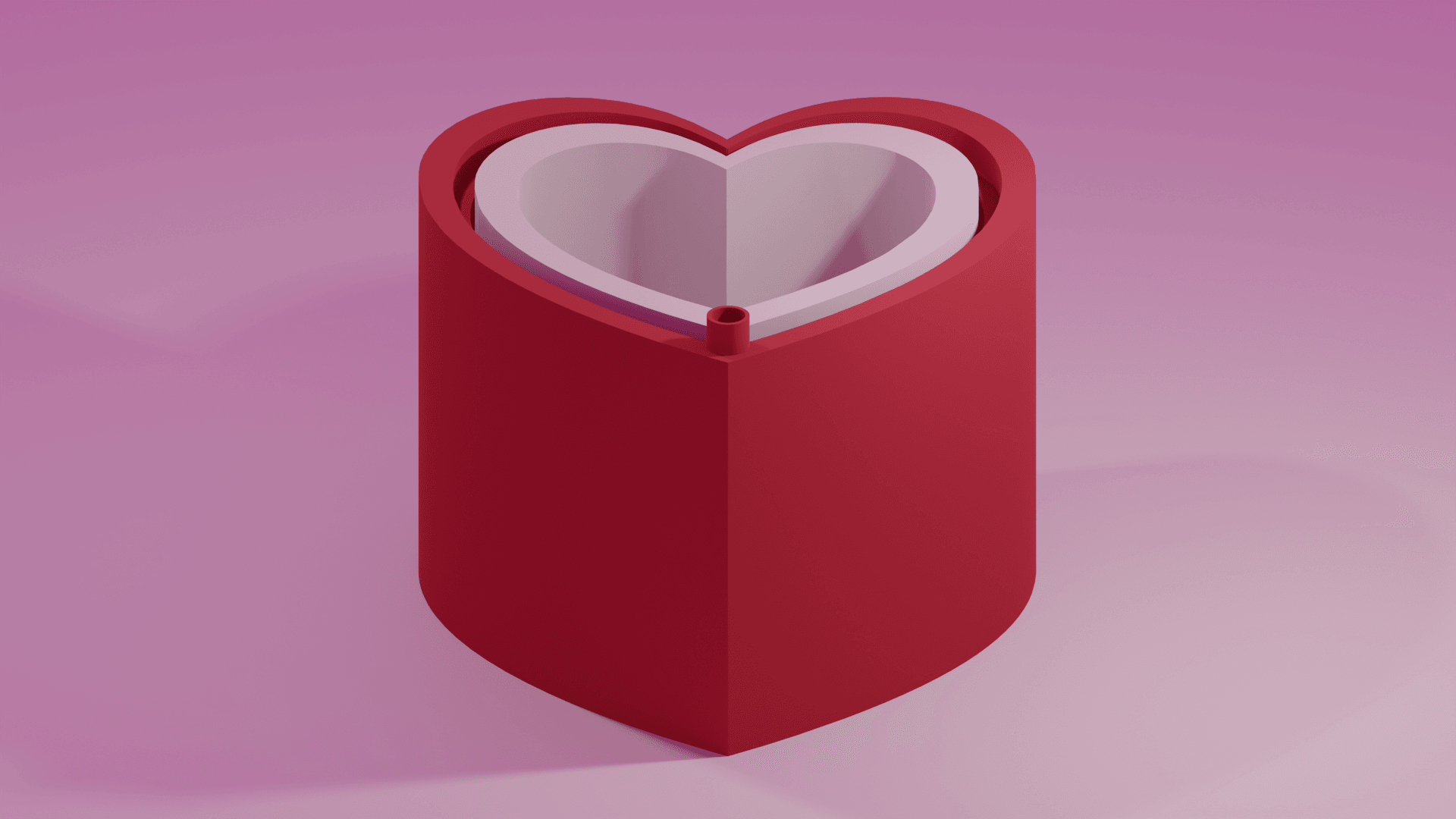 The Self Fulfilling Heart - Remix of Simple Heart Box with Lid 3d model