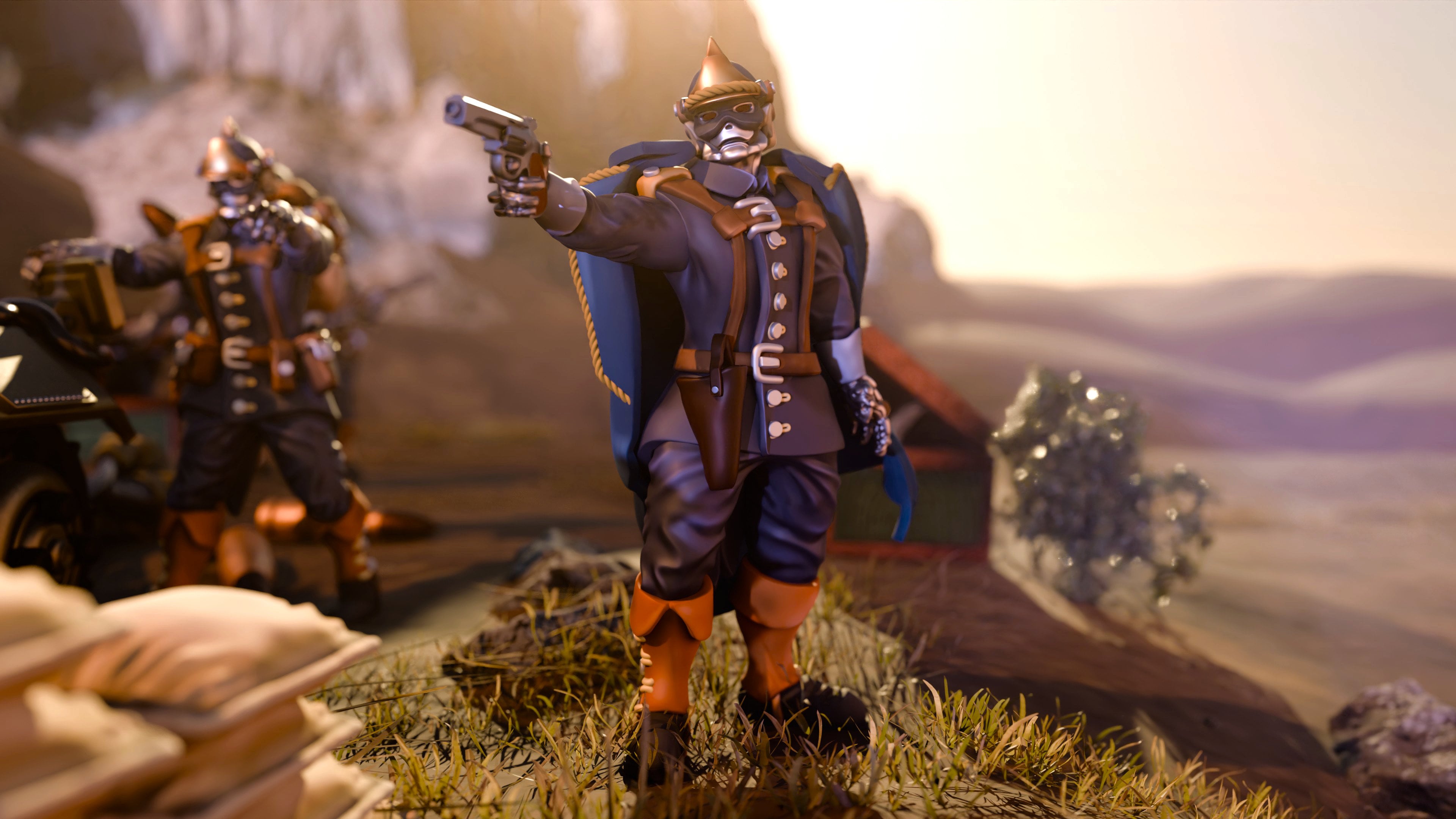 Artillery Crew Commander 3d model