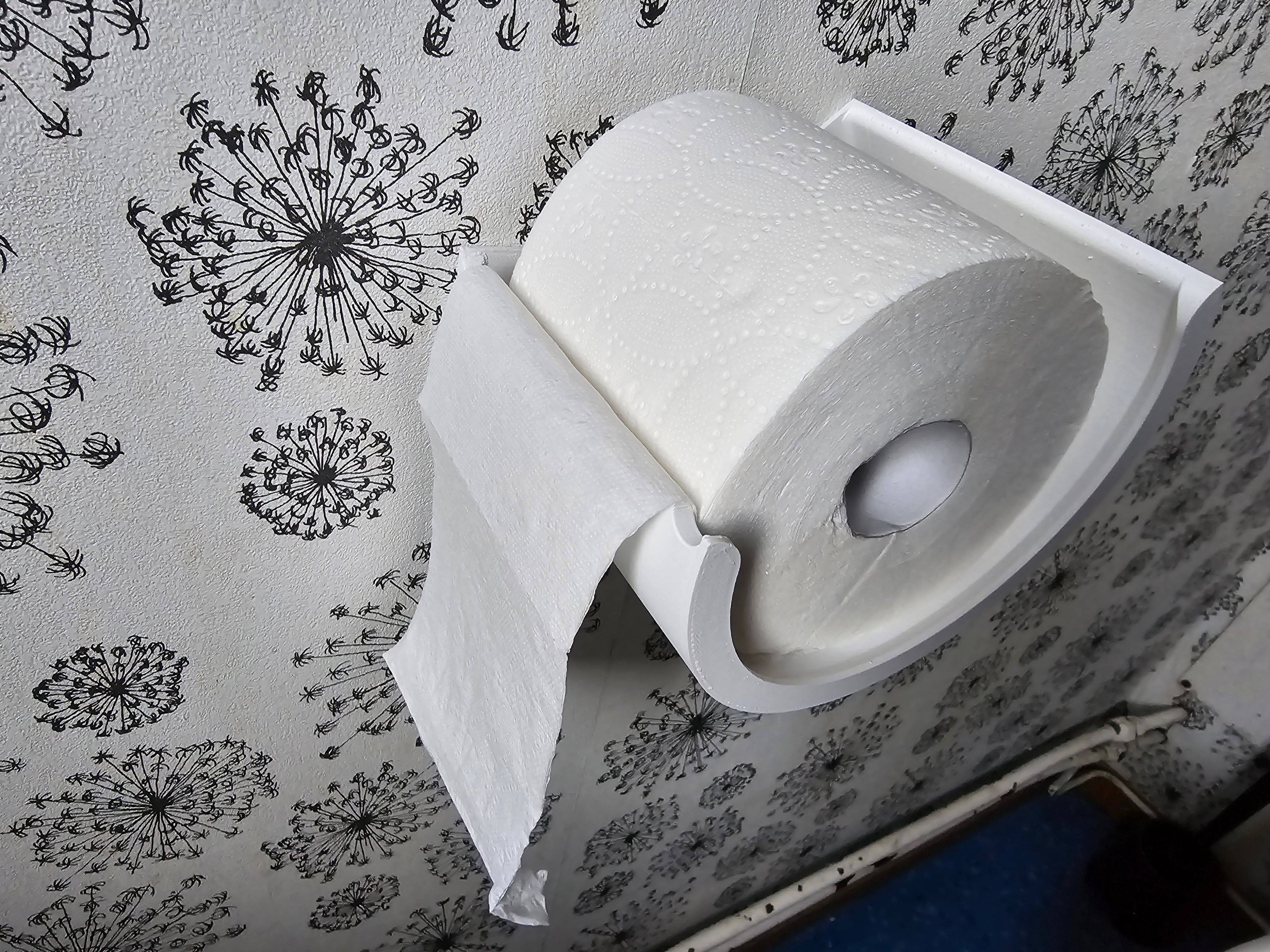 Moon shaped toilet roll holder 3d model