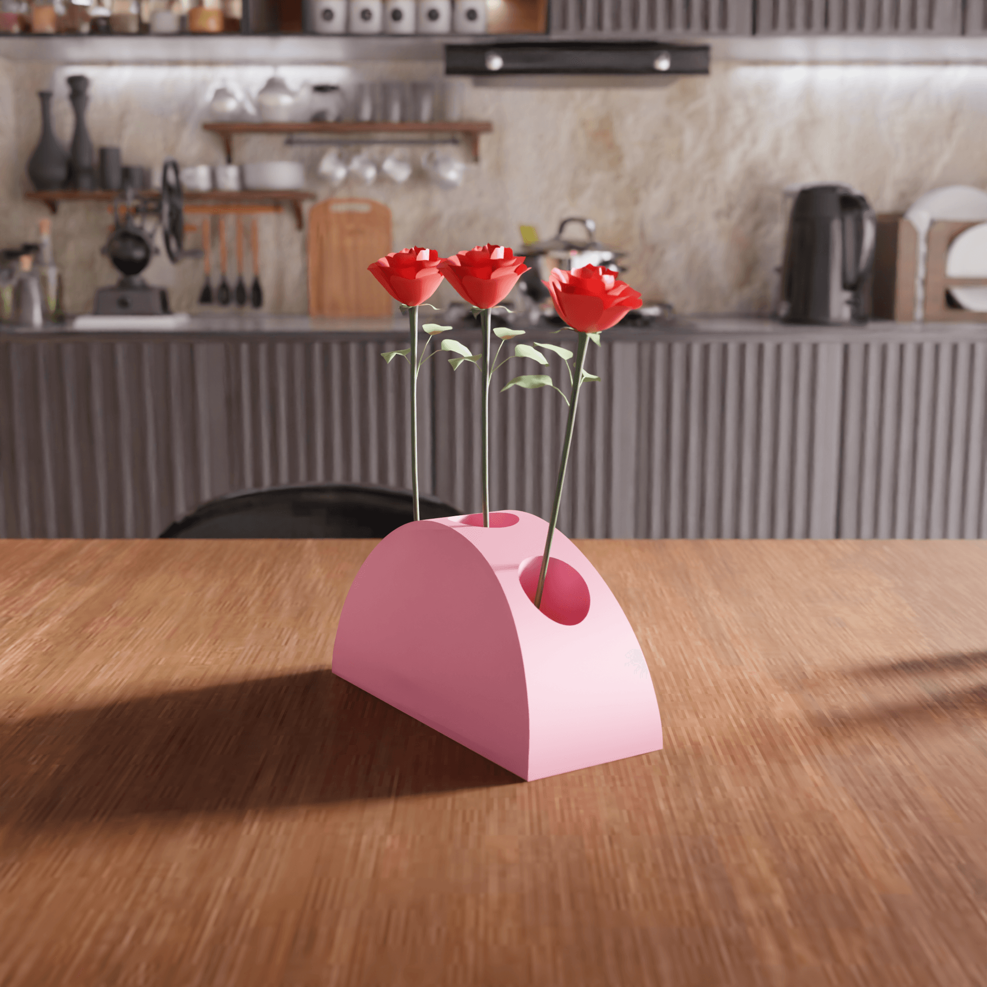 Half Moon Multi-Hole Vase 3d model