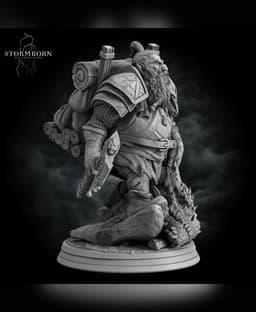 (75mm) Dwarven Dragon Hunter 3d model