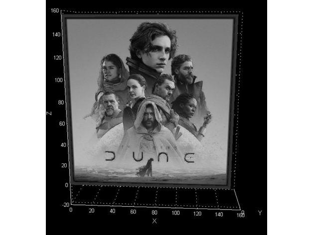 Dune Movie Poster Lithophane 3d model
