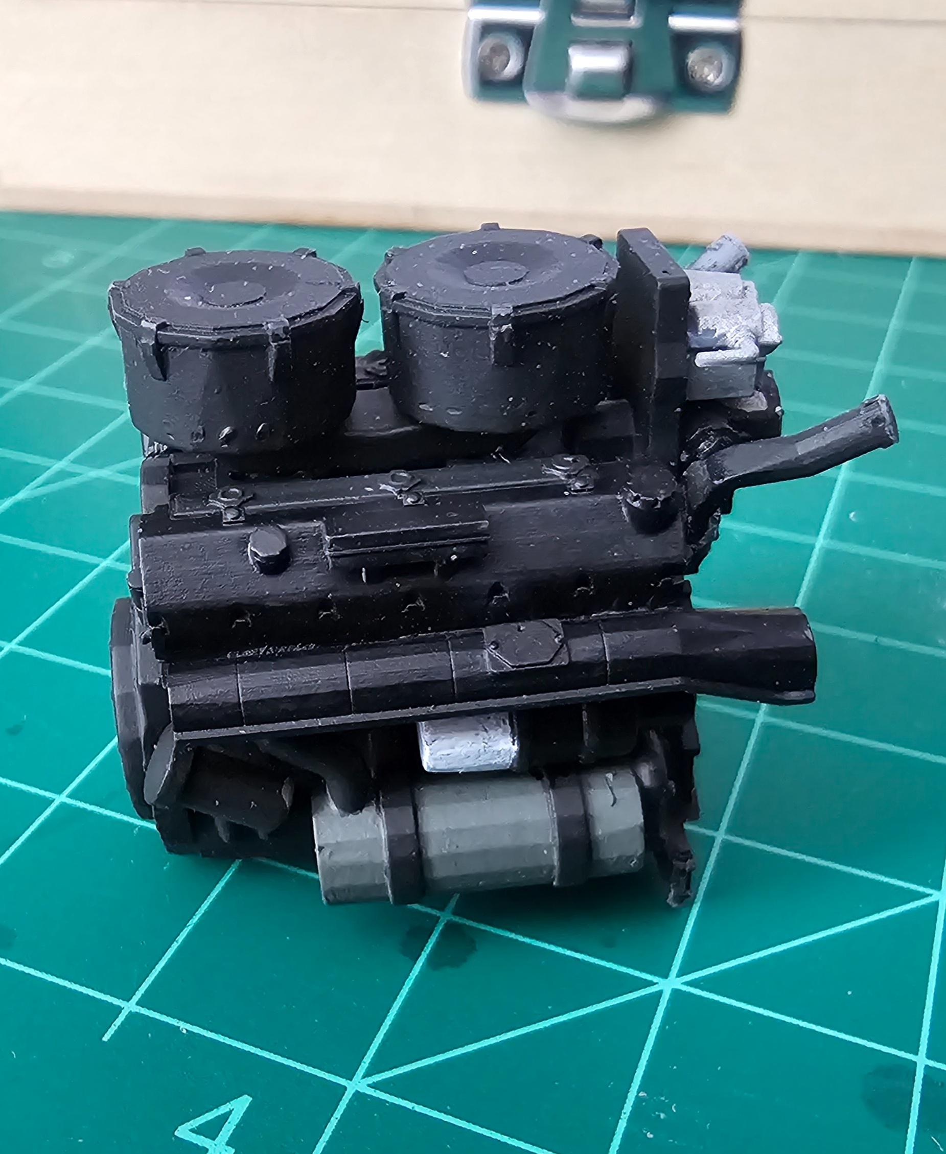 V8 Tiger Engine - Nice model, lots of details.

mine printed out with visible polygons. Don't know why or how to correct - 3d model