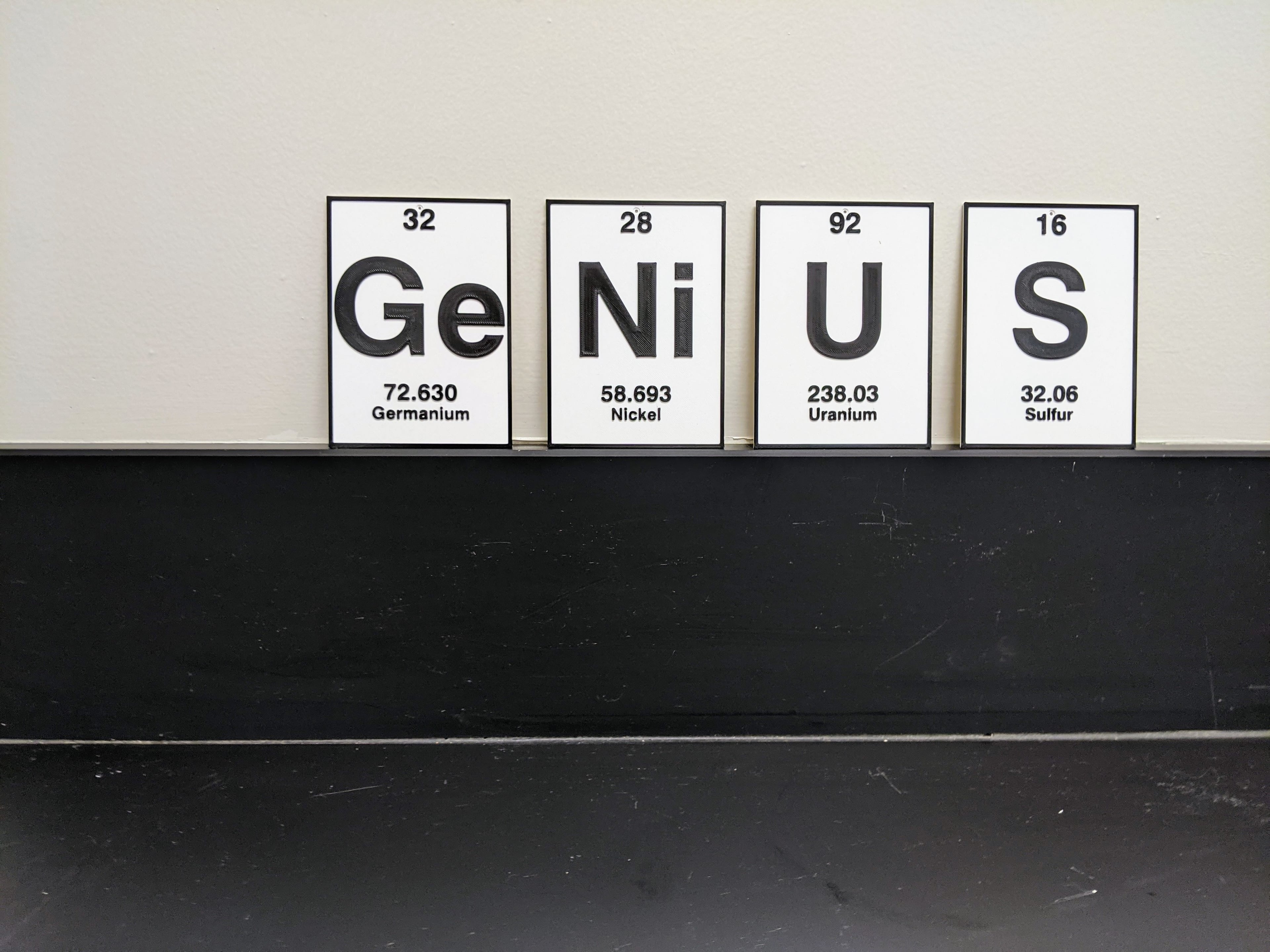 Ne - Neon | Spelements | Periodic Table of Elements Decor 3d model