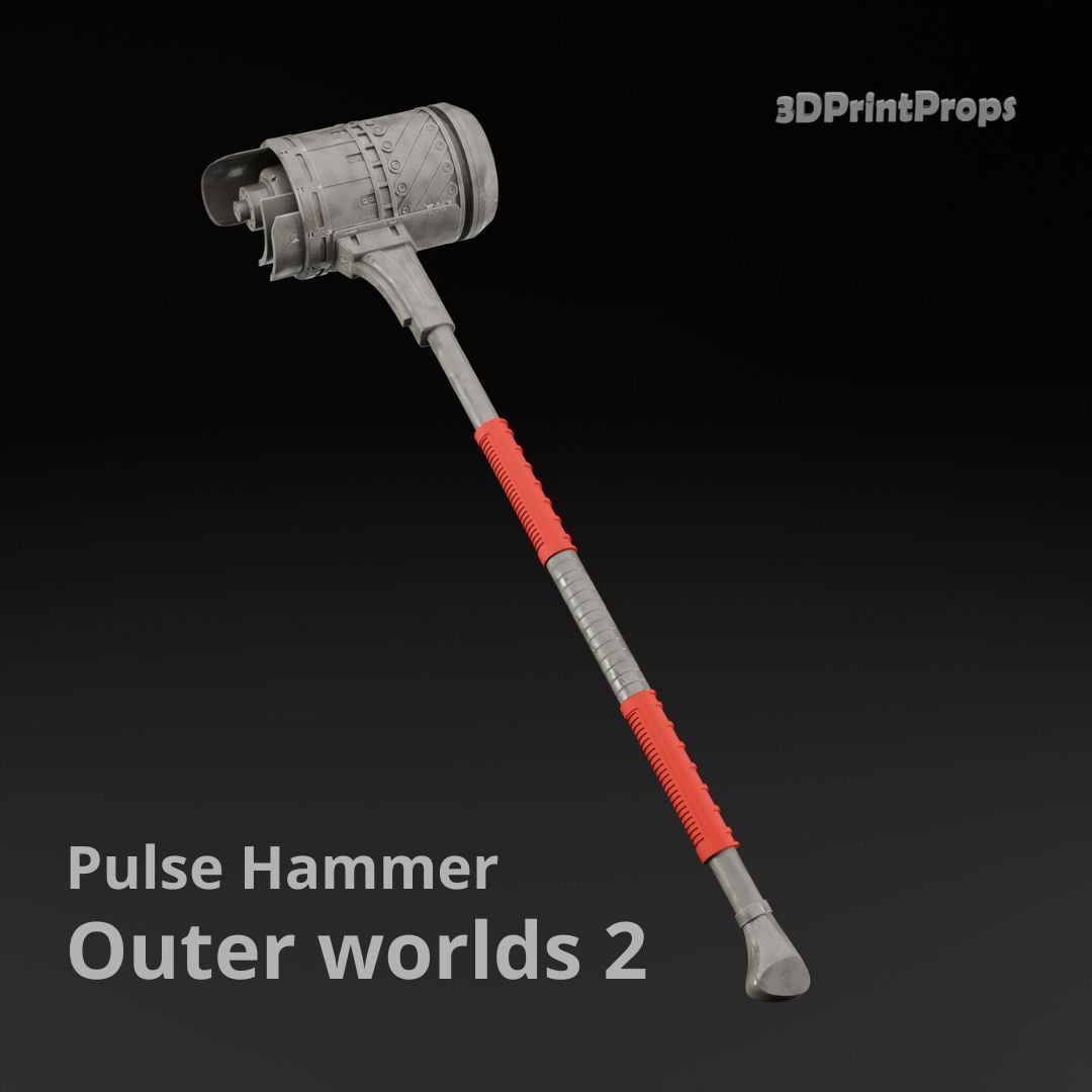 Pulse Hammer – Outer Worlds 2 – Cosplay Weapon – Life-Size Split Parts FDM Ready 3d model