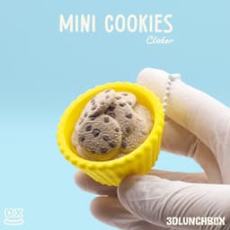 Mini Cookies Fidget Clicker | Cute Chocolate Chip Baking Toy 3d model