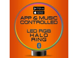 LED RGB DESIGNER CIRCLE RING HALO LIGHT LAMP - App & Music Controlled 3d model